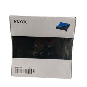 IKEA‎ KNYCK Napkin Holder Black 9 x 9" Metal Ball NIB